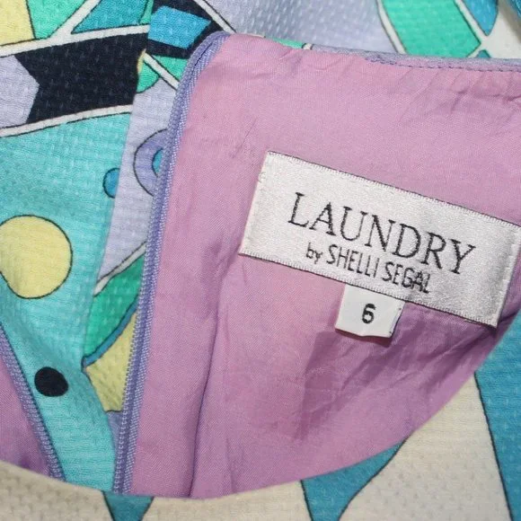 Vintage Very Pucci-Esque Laundry By Shelli Segal Shift Dress Sz 6 S/M - Picture 3 of 10